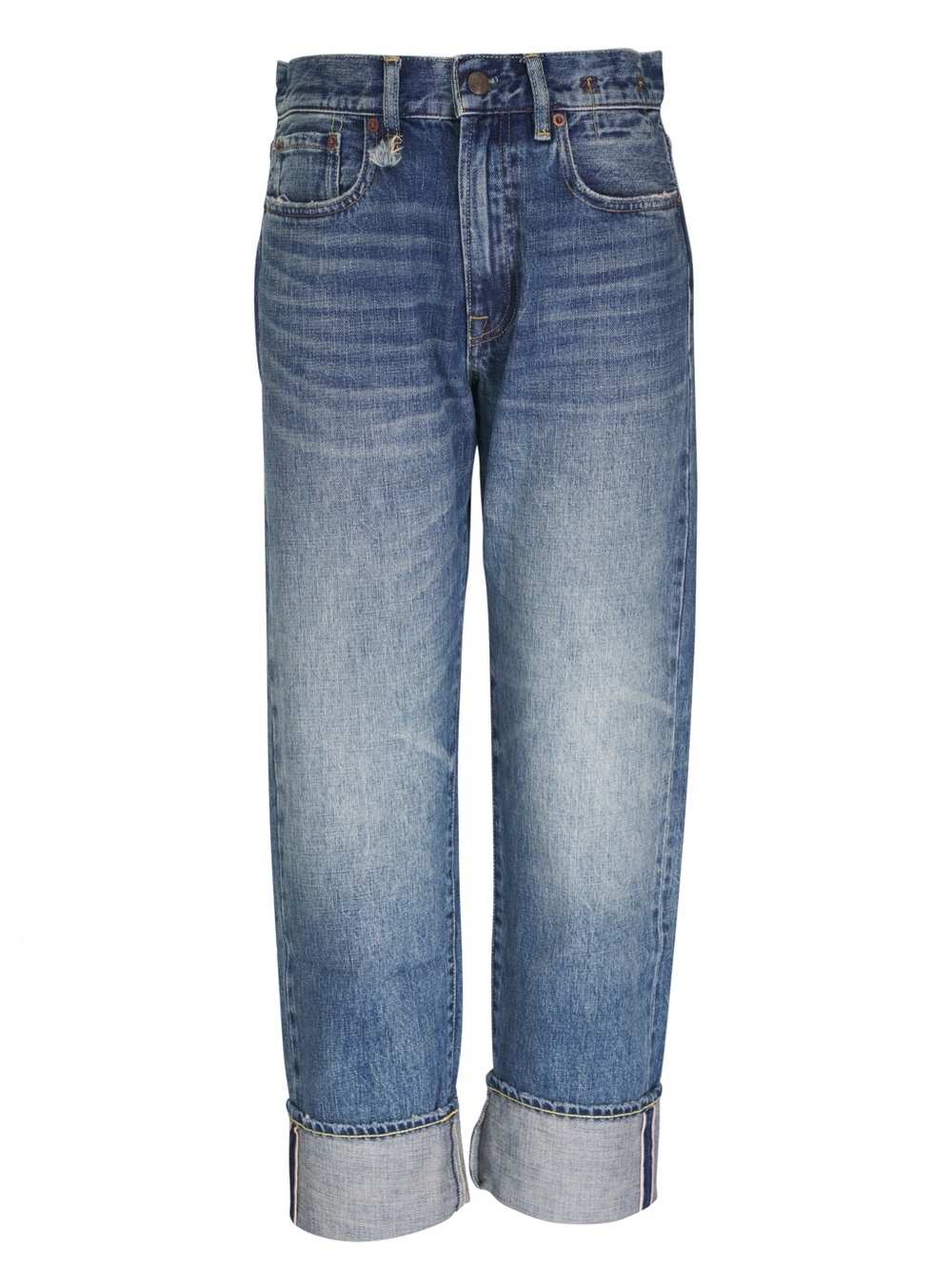 R13 Boyfriend Jean in Aspen Blue